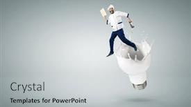  Presentation with healthy nutrition - Presentation design consisting of creative-cook-healthy-nutrition-mixed background and a light gray colored foreground