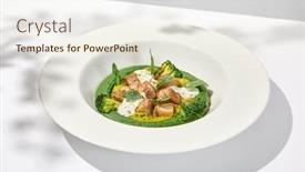  Presentation with roasted chicken - Theme enhanced with creative-dish-from-roasted-chicken background and a sky blue colored foreground