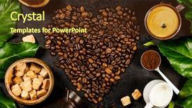  Presentation with flat lay of female sport - PPT theme consisting of creative flat lay with coffee background and a tawny brown colored foreground