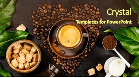  Presentation with milk - Beautiful PPT layouts featuring creative flat lay with coffee backdrop and a tawny brown colored foreground
