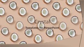  Presentation with organic - Colorful PPT theme enhanced with creative-fruits-pattern-from-natural backdrop and a coral colored foreground