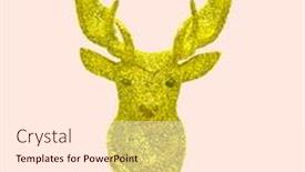  Presentation with glitter pink - Audience pleasing theme consisting of creative-golden-fab-christmas-reindeer backdrop and a white colored foreground