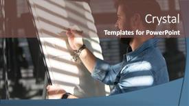  Presentation with developer - PPT layouts consisting of creative-graphic-designer-or-web background and a tawny brown colored foreground