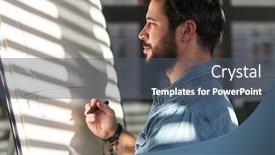  Presentation with web design - Beautiful slide set featuring creative-graphic-designer-with-pen backdrop and a dark gray colored foreground