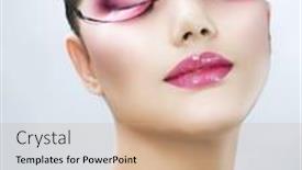  Presentation with makeup - Amazing slides having creative holiday makeup backdrop and a coral colored foreground