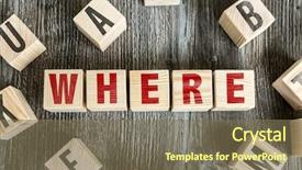  Presentation with blocks - Amazing presentation design having creative ideas concept word collage - wooden blocks with the text backdrop and a violet colored foreground