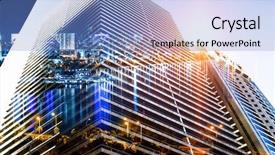  Presentation with bullseye center goal success business - Cool new presentation theme with creative investment - business center background backdrop and a light blue colored foreground