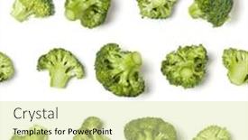  Presentation with food white - Cool new slide deck with creative layout made of broccoli flat lay top view vegetables isolated on white background food ingredient seamless pattern backdrop and a blonde colored foreground