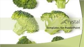  Presentation with food white - Audience pleasing presentation consisting of creative layout made of broccoli flat lay top view vegetables isolated over white background food ingredient pattern backdrop and a soft green colored foreground
