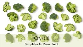  Presentation with flat - PPT theme featuring creative-layout-made-of-broccoli background and a soft green colored foreground