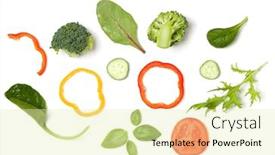  Presentation with leaves flat lay - Audience pleasing slides consisting of creative-layout-made-of-tomato backdrop and a soft green colored foreground