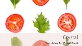  Presentation with leaves flat lay - Amazing slide set having creative-layout-made-of-tomato backdrop and a lemonade colored foreground