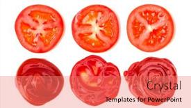  Presentation with italian food - Audience pleasing slide deck consisting of creative-layout-made-of-tomato backdrop and a coral colored foreground