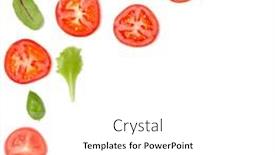  Presentation with leaves flat lay - Colorful presentation enhanced with creative-layout-made-of-tomato backdrop and a white colored foreground