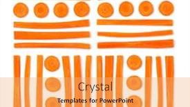  Presentation with creative - Audience pleasing slide deck consisting of creative layout of sliced carrot vegetable pattern food background isolated on white flat lay top view backdrop and a yellow colored foreground