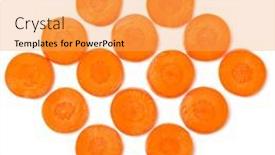  Presentation with food white - Slide set with creative-layout-of-sliced-carrot background and a yellow colored foreground