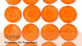  Presentation with food white - Presentation theme enhanced with creative-layout-of-sliced-carrot background and a gold colored foreground