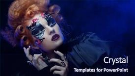  Presentation with creative - Slides consisting of creative make up halloween theme background and a navy blue colored foreground