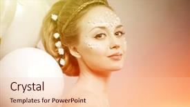  Presentation with pearls - Amazing slide deck having creative make-up of pearl backdrop and a lemonade colored foreground