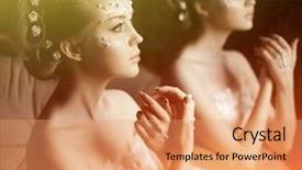  Presentation with pearls - PPT theme enhanced with creative make-up of pearl background and a coral colored foreground