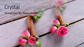  Presentation with music notes - Slide deck having creative music notes made background and a light gray colored foreground