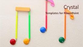  Presentation with crayons - Amazing presentation design having creative music notes of colorful backdrop and a lemonade colored foreground