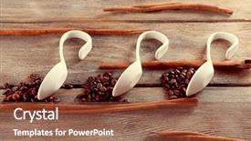  Presentation with coffee music - Slide deck having creative musical notes made background and a tawny brown colored foreground