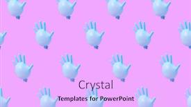  Presentation with balloons blue - Slide deck with creative-pattern-from-blue-rubber background and a lavender colored foreground