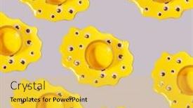  Presentation with light colors - Cool new slides with creative-pattern-from-tins backdrop and a yellow colored foreground