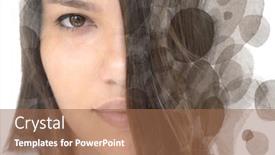  Presentation with digital art - Presentation design featuring creative-portrait-closeup-combined background and a coral colored foreground