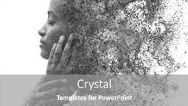  Presentation with effect - Slide set with creative-portrait-of-a-woman background and a gray colored foreground