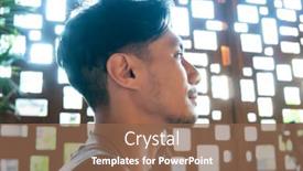  Presentation with tech - Beautiful slides featuring creative-portrait-of-a-young backdrop and a violet colored foreground