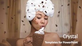  Presentation with coffee beans - PPT layouts consisting of creative portrait of beautiful funny background and a tawny brown colored foreground