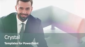  Presentation with financial statement analysis - Audience pleasing PPT theme consisting of creative progress report - businessman working on a laptop backdrop and a gray colored foreground