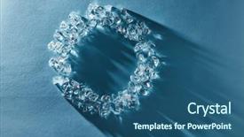  Presentation with ice blue - Slide set consisting of creative round frame of ice background and a  colored foreground