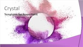  Presentation with powder - Beautiful presentation theme featuring creative-round-frame-with-colorful backdrop and a white colored foreground