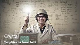  Presentation with scope work - Cool new slides with creative scientist at work backdrop and a gray colored foreground