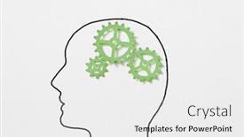  Presentation with human brain - Amazing theme having creative-sketch-with-drawn-outline backdrop and a white colored foreground