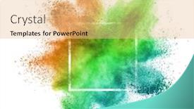  Presentation with splash - Theme consisting of creative-square-frame-with-abstract background and a lemonade colored foreground