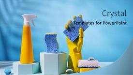  Presentation with yellow color - PPT layouts featuring creative-still-life-with-supplies background and a light blue colored foreground