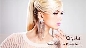  Presentation with mens fashion portrait - Audience pleasing theme consisting of creative style - portrait of beautiful woman backdrop and a lemonade colored foreground