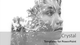  Presentation with surreal - Theme with creative-surreal-double-exposure-portrait background and a light gray colored foreground