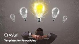  Presentation with creative thinking - Cool new presentation design with creative thinking - business person having an bright backdrop and a dark gray colored foreground