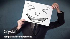  Presentation with creative thinking - Amazing presentation theme having creative thinking - businessman holding a paper backdrop and a wine colored foreground