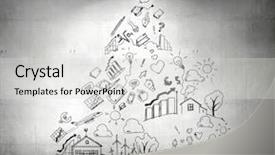  Presentation with creative thinking - Theme having sports - pair of sport shoes fresh background and a coral colored foreground