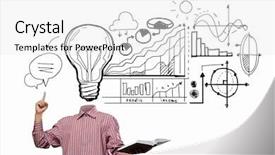  Presentation with great idea - PPT theme with creative thinking - great idea for success background and a white colored foreground