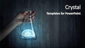  Presentation with automobile driver hand hold steering - Theme consisting of creative thinking - hand holds flask with images background and a wine colored foreground