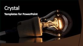  Presentation with light bulb idea invention presenter - Amazing presentation design having creative thinking - lit light bulb on black backdrop and a black colored foreground