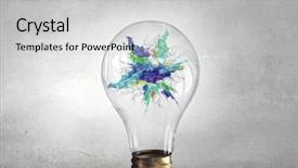  Presentation with creative thinking - Amazing PPT theme having creative thinking as concept backdrop and a light gray colored foreground