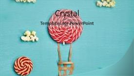  Presentation with balloons blue - Presentation theme having creative travel concept - top view sweet red candy air balloons and popcorn clouds on blue background minimal travel and food fun concept flat lay background and a light blue colored foreground